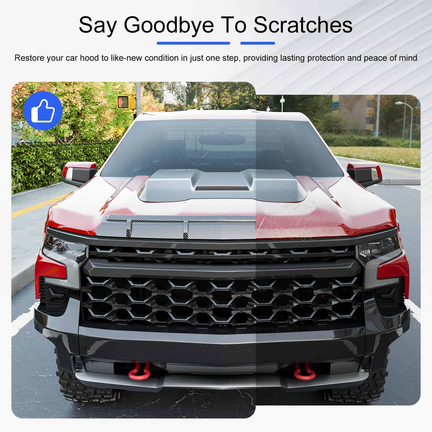 Protector de Capó CZmenghe Compatible con -Carbono Brillante - Imagen 4