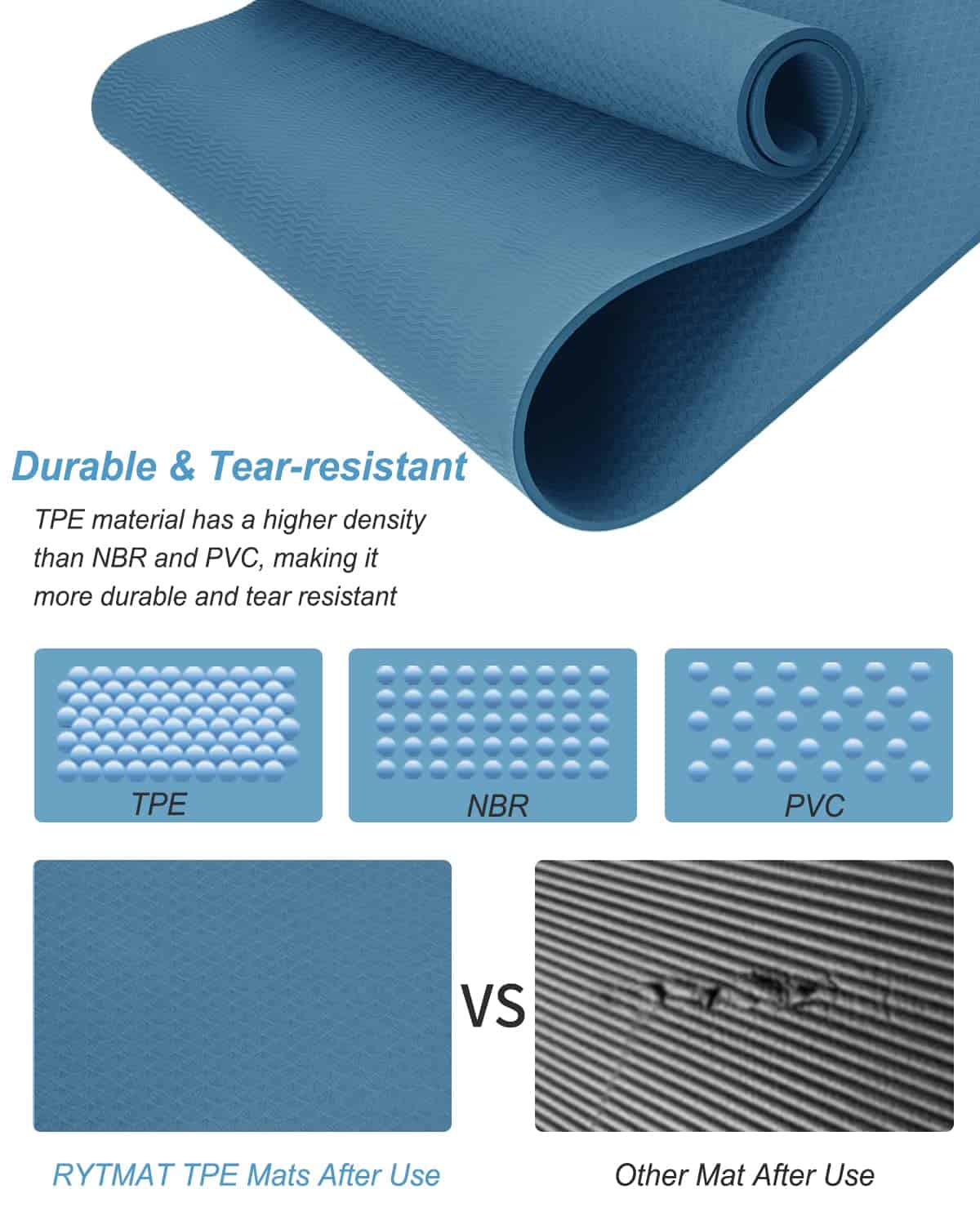 Tapete de Yoga RYTMAT de 10mm de Grosor, Tapete de - Imagen 6