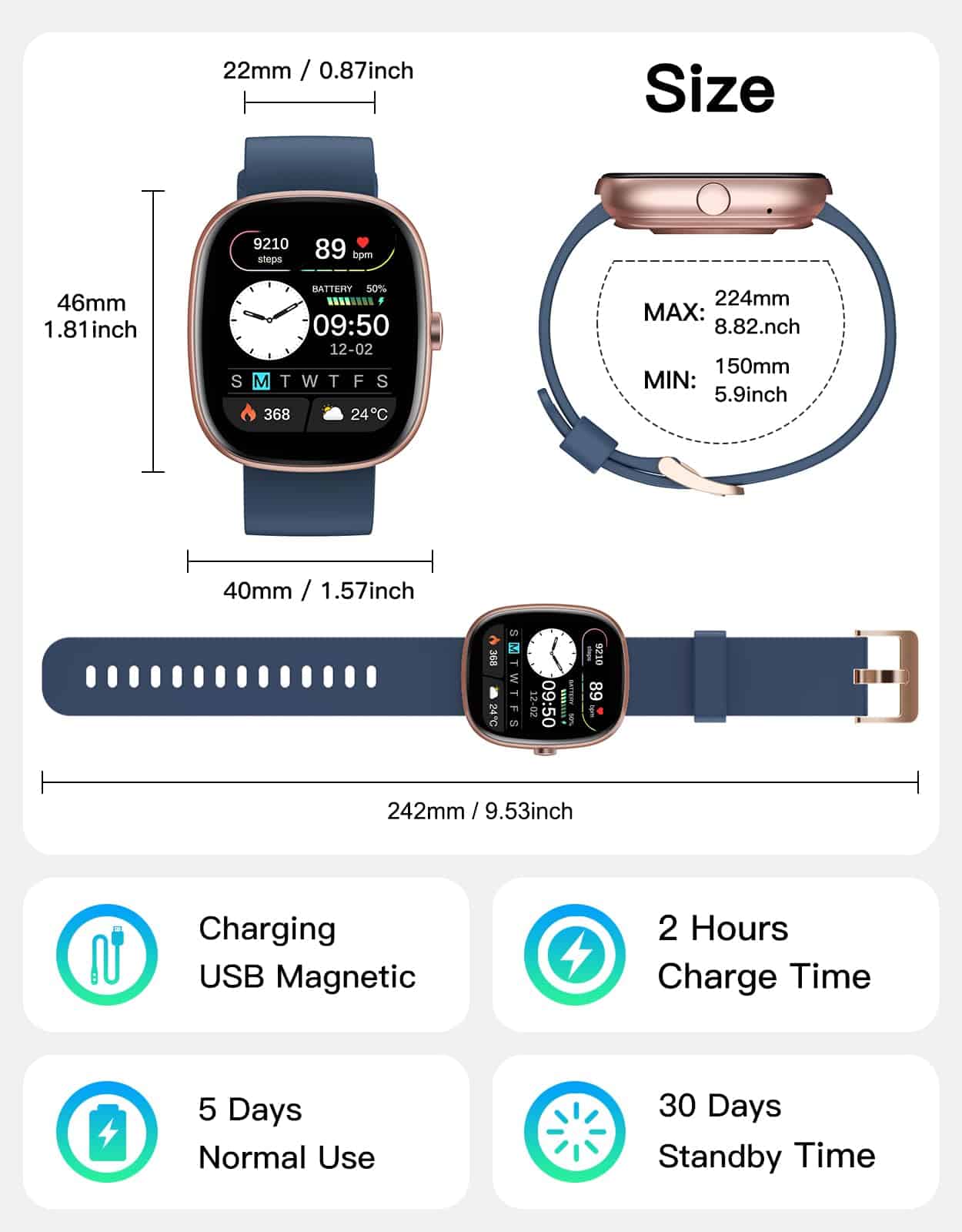 Smartwatch Fitness 2025 Ver. (Responda/Llame), Relojes - Imagen 9