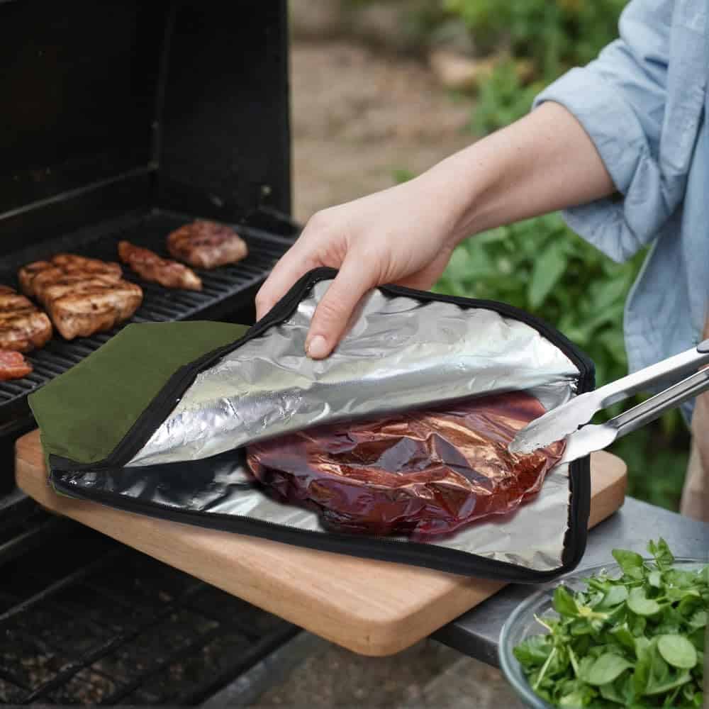 Manta para Barbacoa para Reposar Carnes, Bolsa Aislante de - Imagen 6