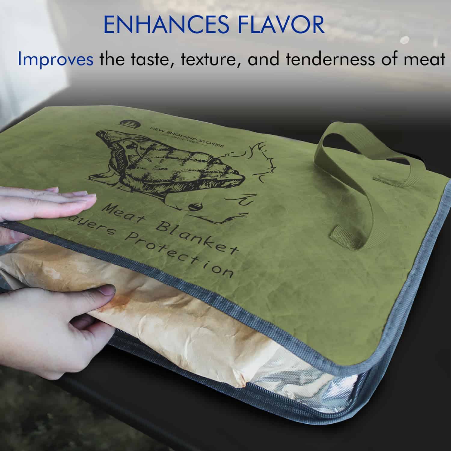 Manta para Barbacoa para Reposar Carnes, Bolsa Aislante de - Imagen 4