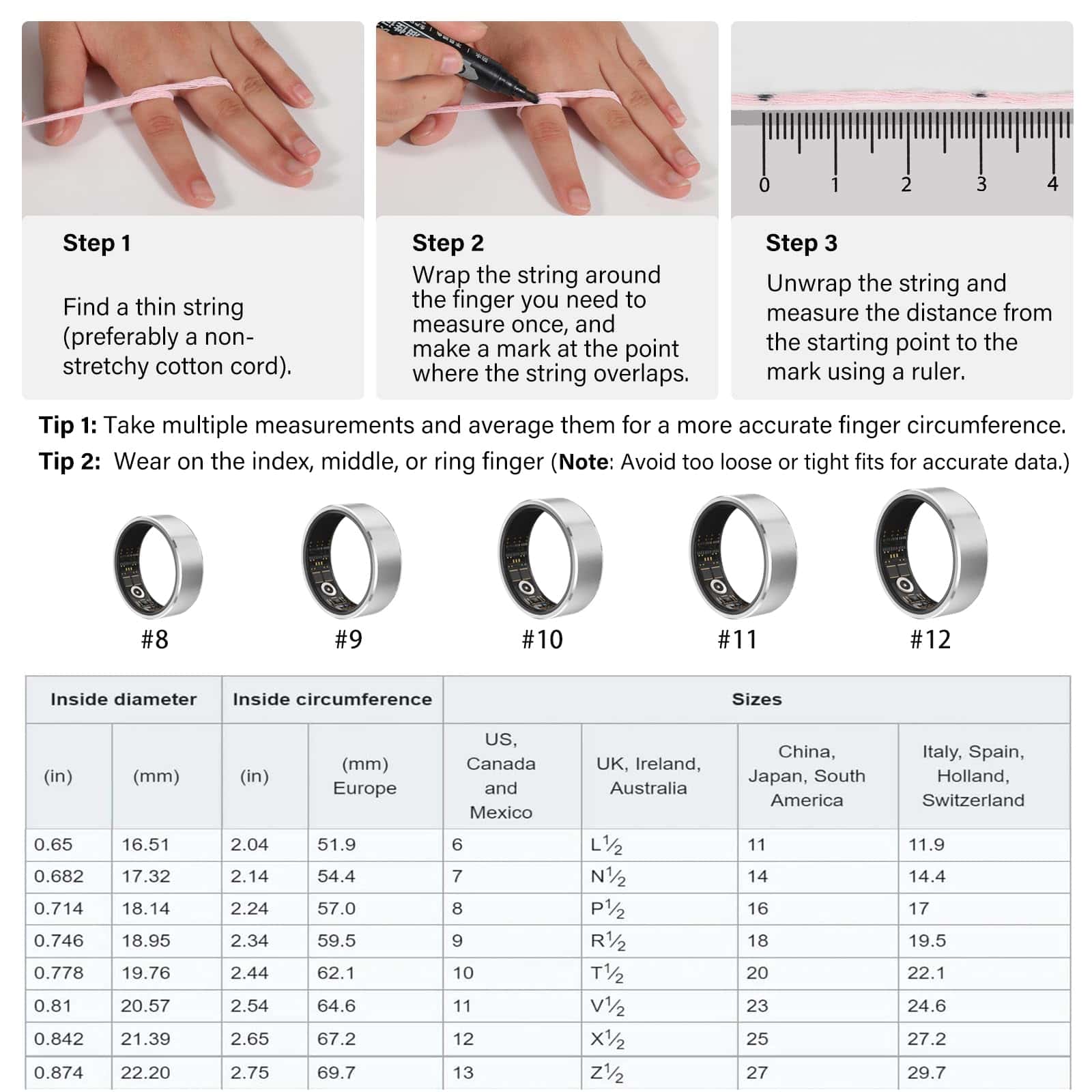 Anillo Inteligente Rastreador de Fitness para Hombres y - Imagen 7