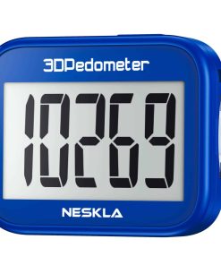 NESKLA Podómetro 3D para Caminar, Contador de -Azul Oscuro