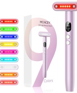 Varita de Terapia de Luz Roja 9 en 1 para el Rostro,