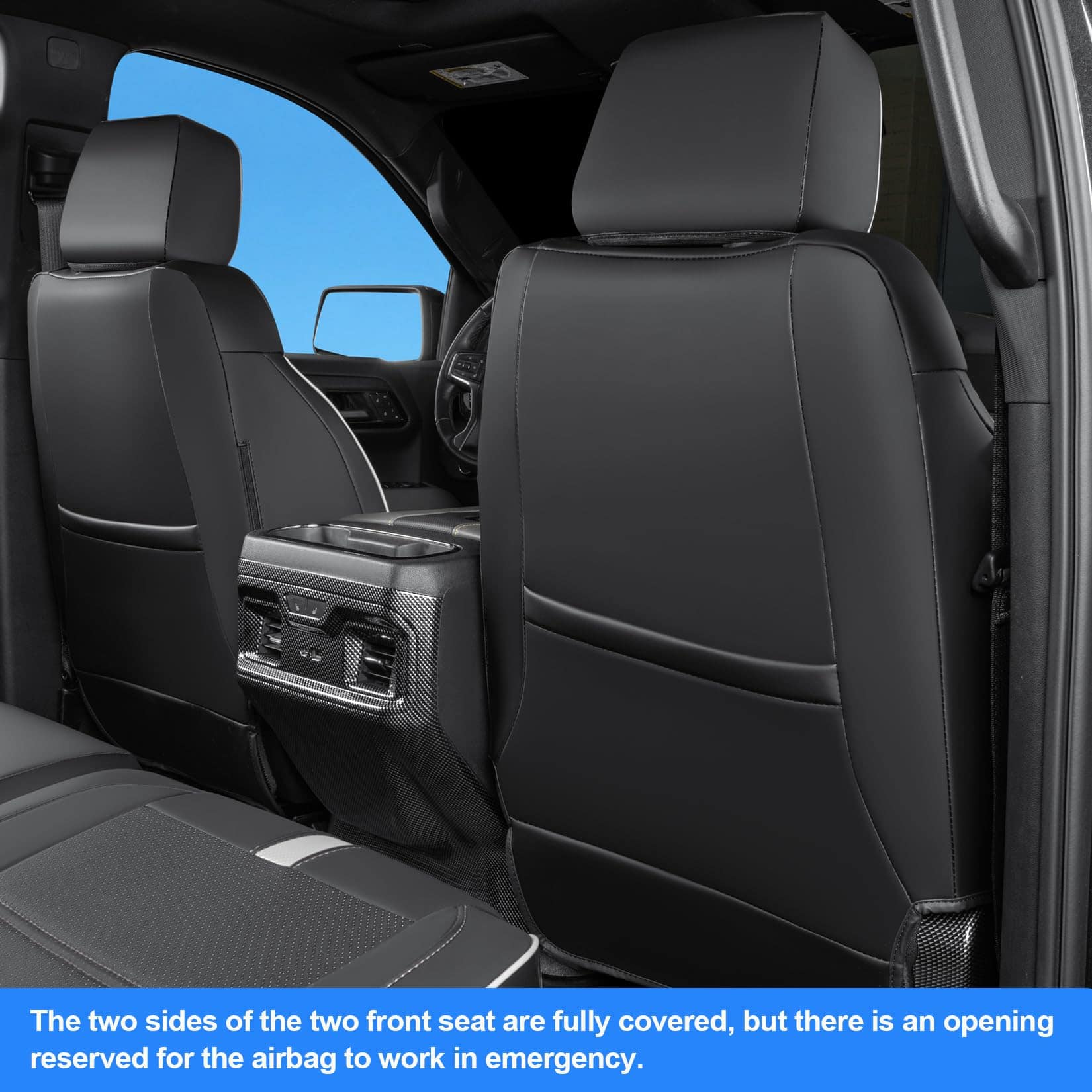 Fundas de asiento TANDI para Silverado & -Negro con Ribete B - Imagen 6