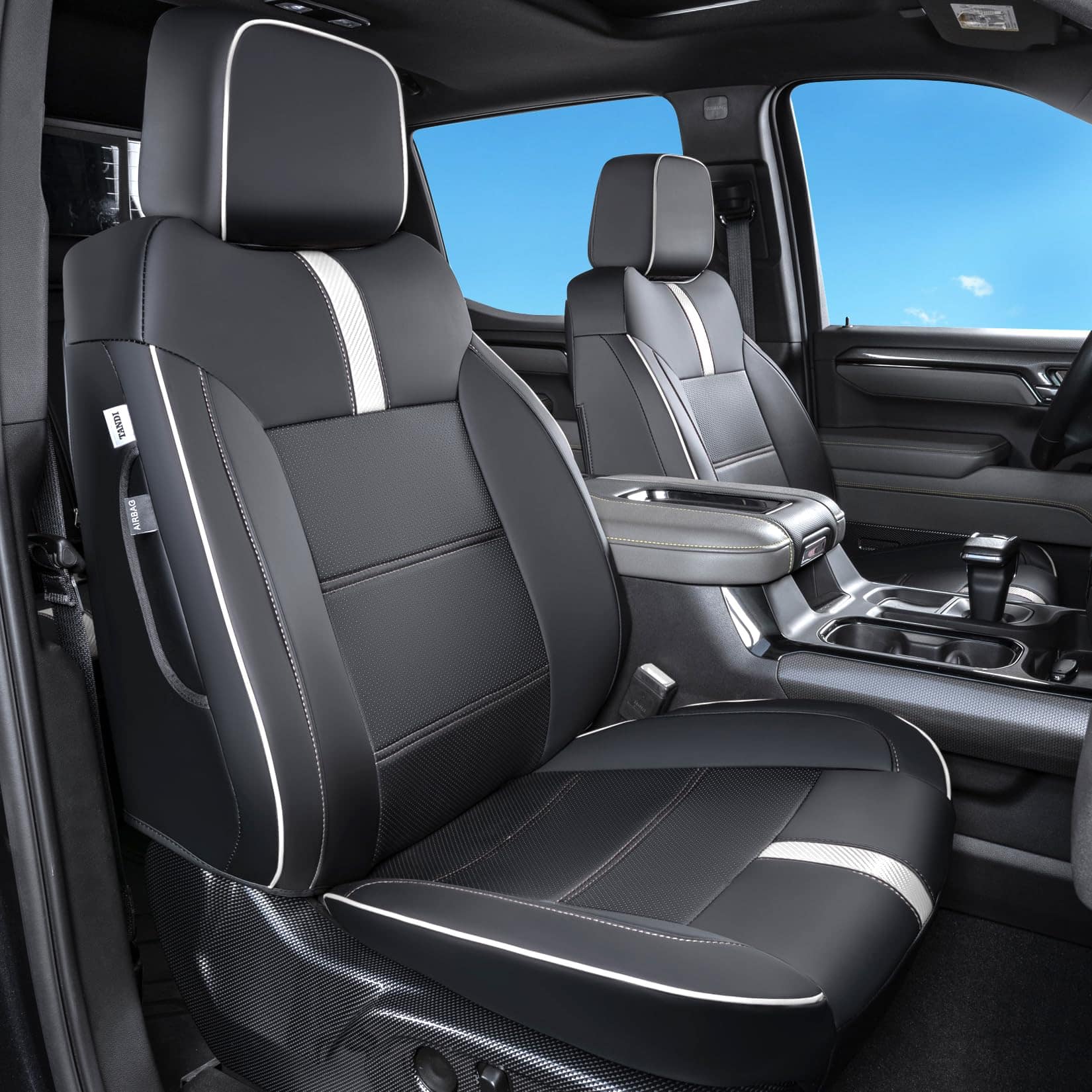 Fundas de asiento TANDI para Silverado & -Negro con Ribete B - Imagen 5