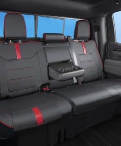 Fundas de Asiento TANDI para Silverado & -Negro con Ribete R