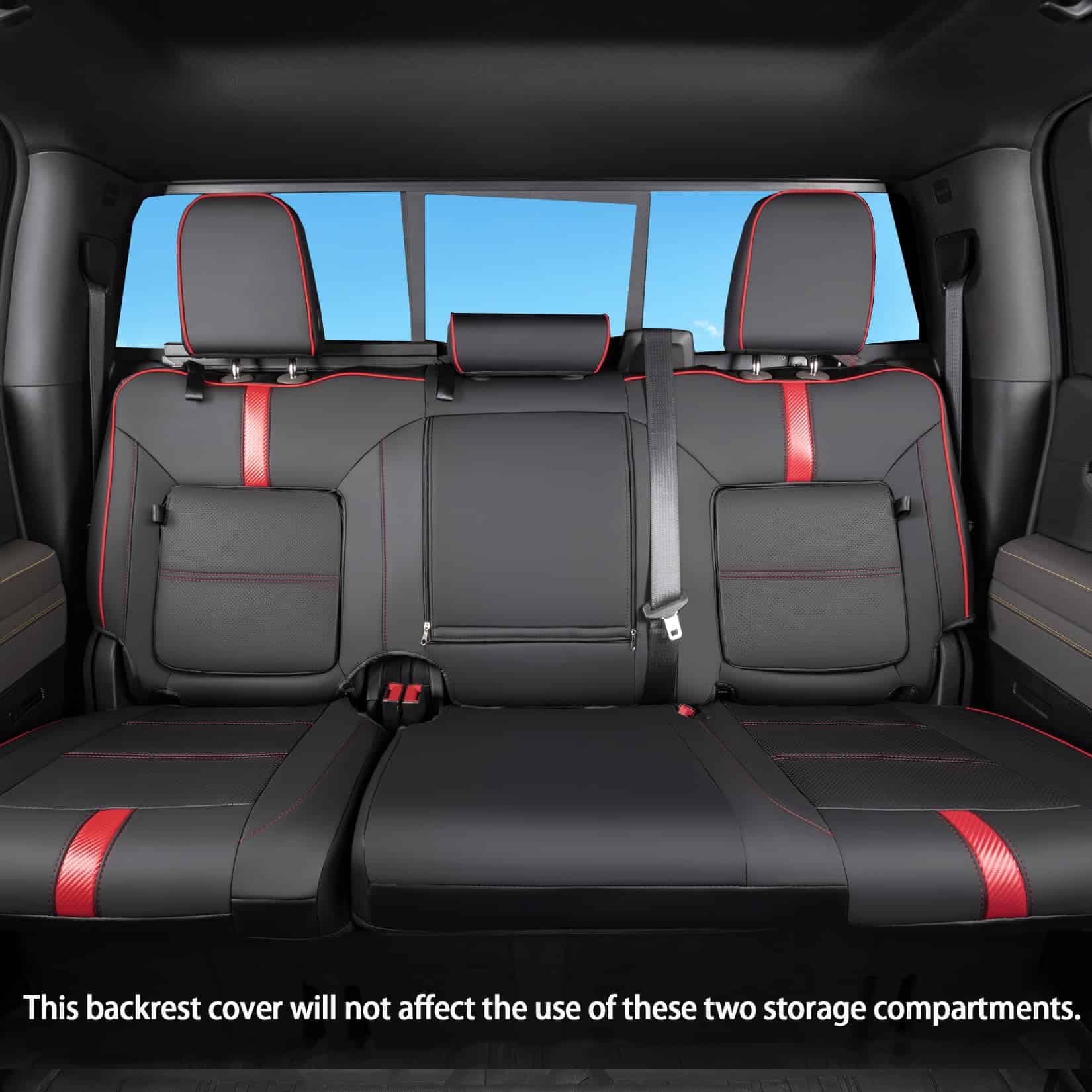 Fundas de asiento TANDI para Silverado & -Negro con Ribete R - Imagen 4