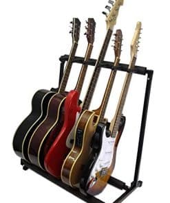 Soporte para 5 GUITARRAS Zenison de Piso con Acolchado