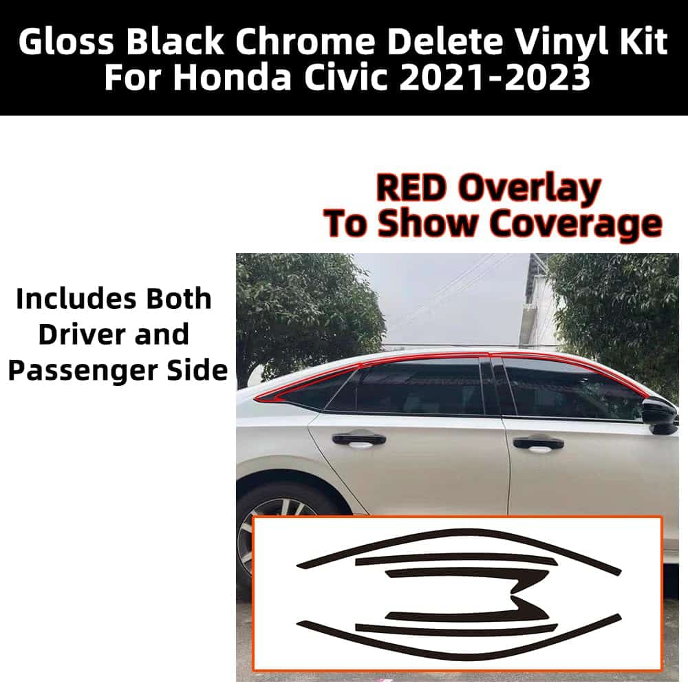 Kit de Vinilos para Eliminar Cromados de Ventanas Laterales - Imagen 3
