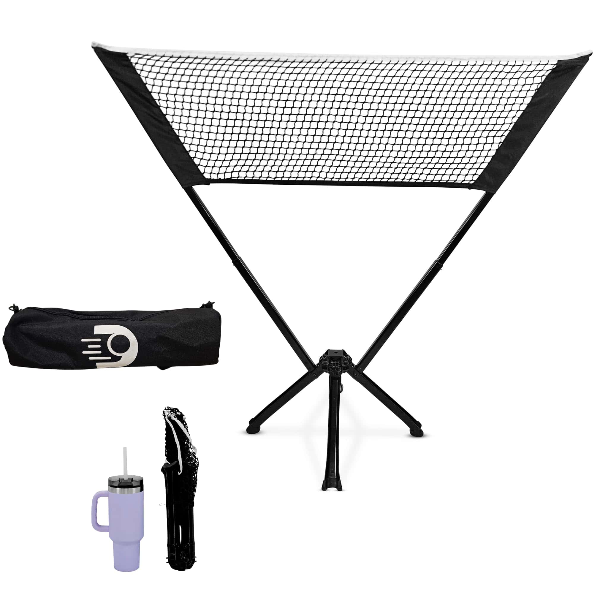 Red Dinkaroo Mini Portable Practice Pickleball Net - Red de