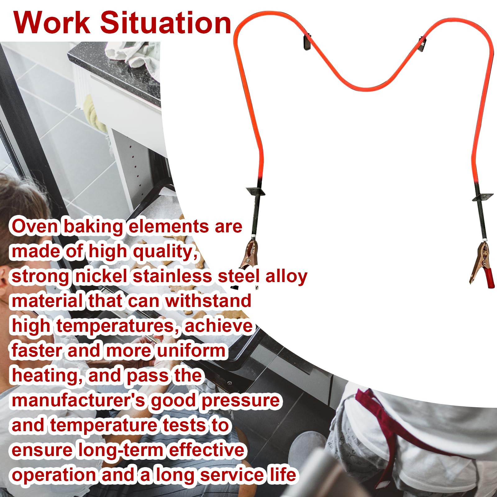 Aiyoushang 316075104 Elementos de calefacción de horno, - Imagen 3