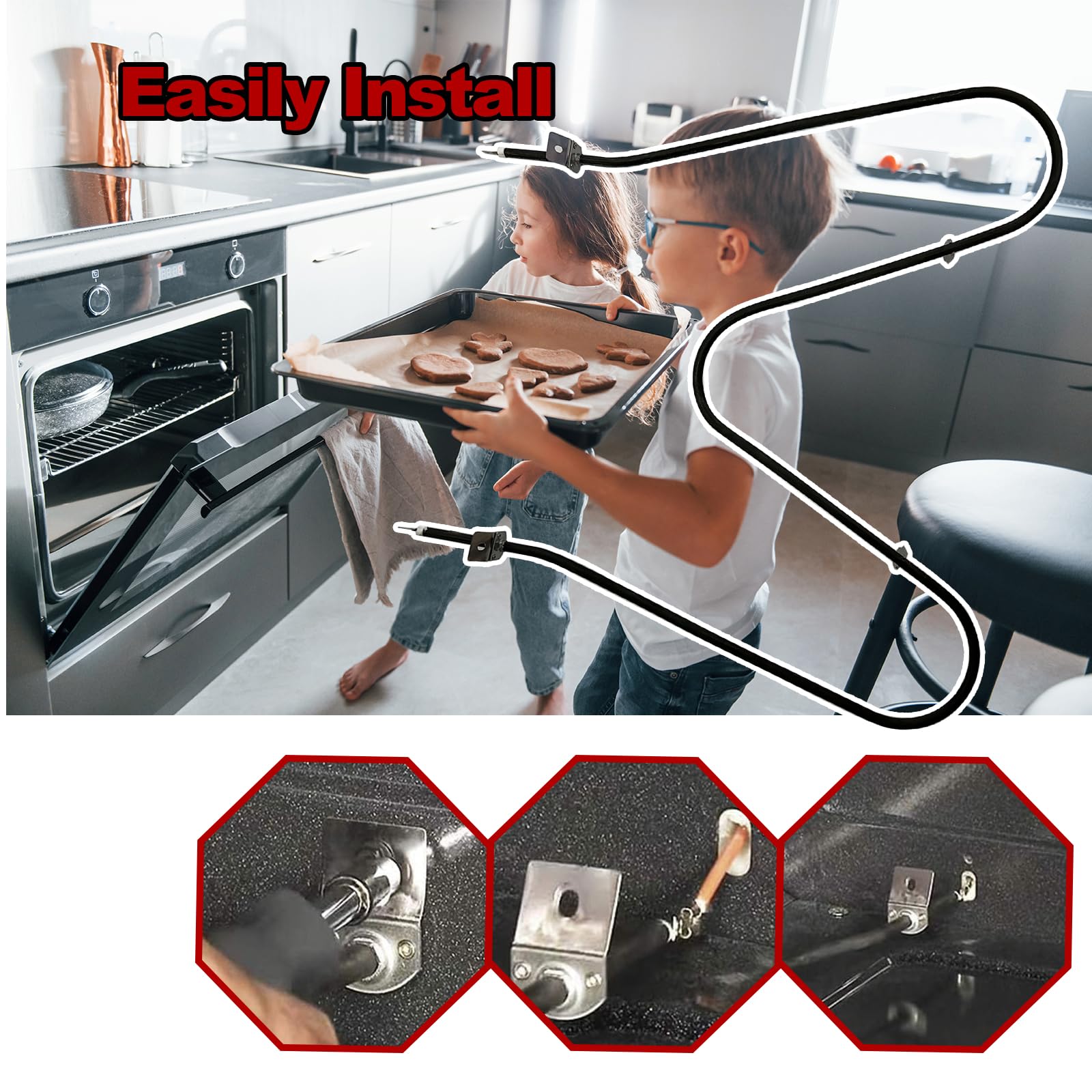 Aiyoushang 316075104 Elementos de calefacción de horno, - Imagen 7