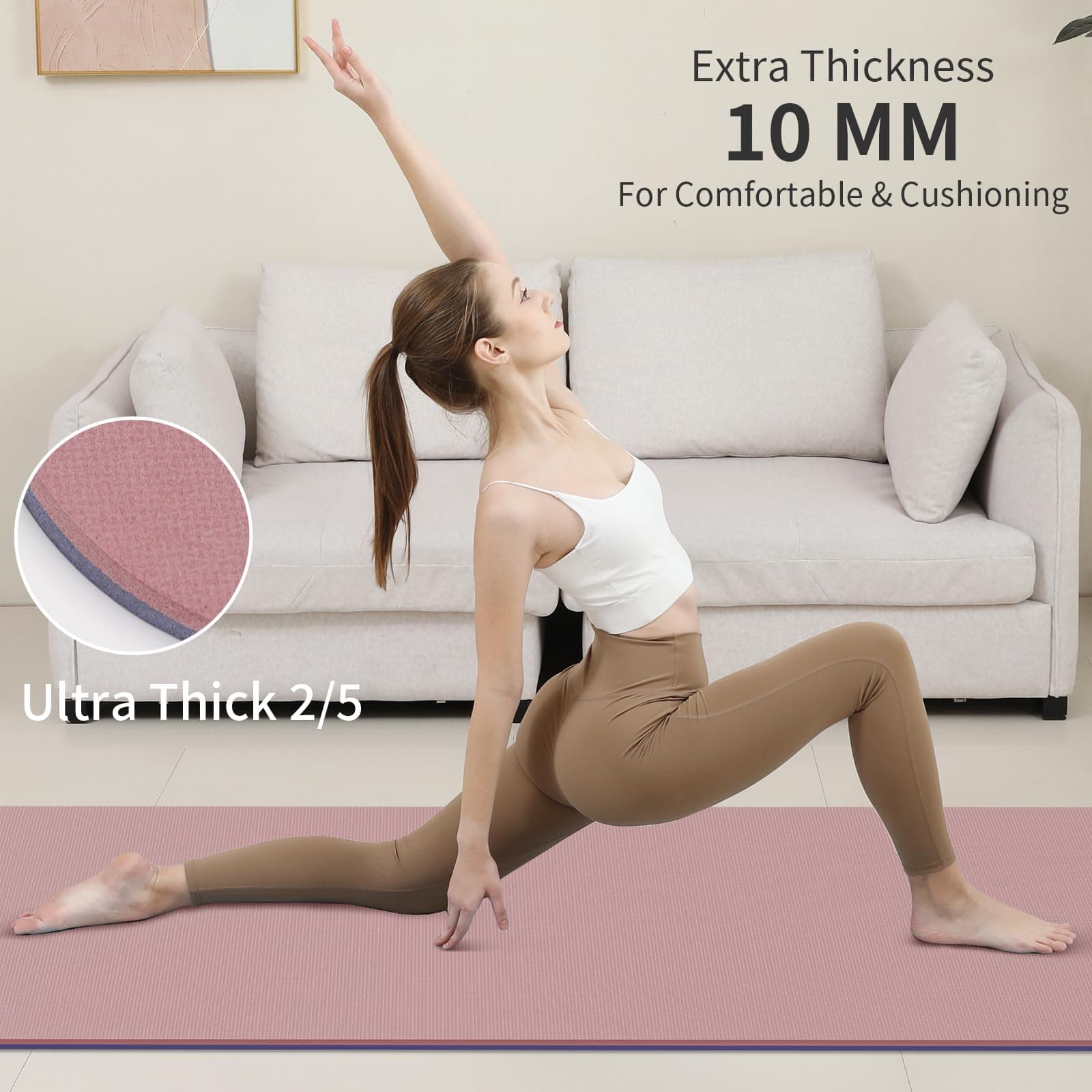 Tapete de Yoga PAIDU Antideslizante y Antiroturas, Extra - Imagen 7