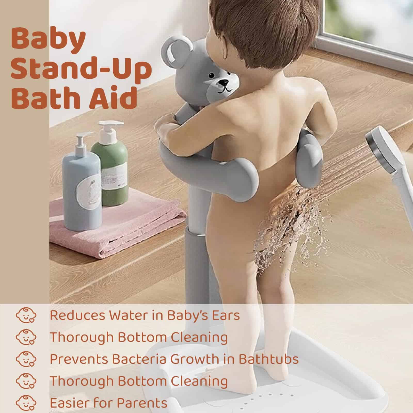 Soporte de Ducha para Bebés con Apoyo Ajustable - Alivia la - Imagen 3