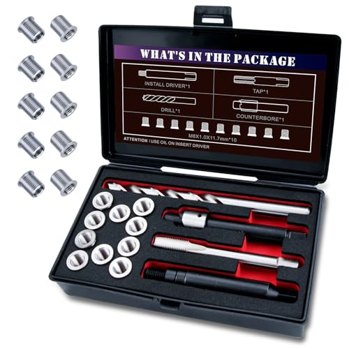 Juego de Reparación de Roscas SENNMONN M8X1.0 con Broca