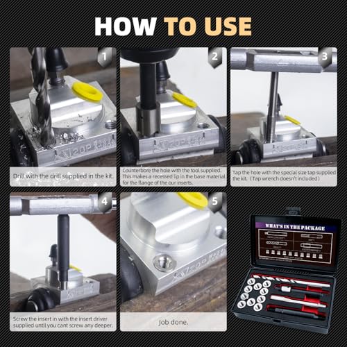Juego de Reparación de Roscas SENNMONN M8X1.0 con Broca - Imagen 5