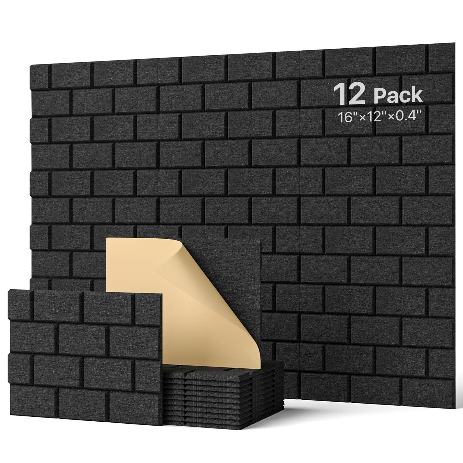 Paneles Insonorizantes, Soundsbay 12 Pack Paneles -Negro