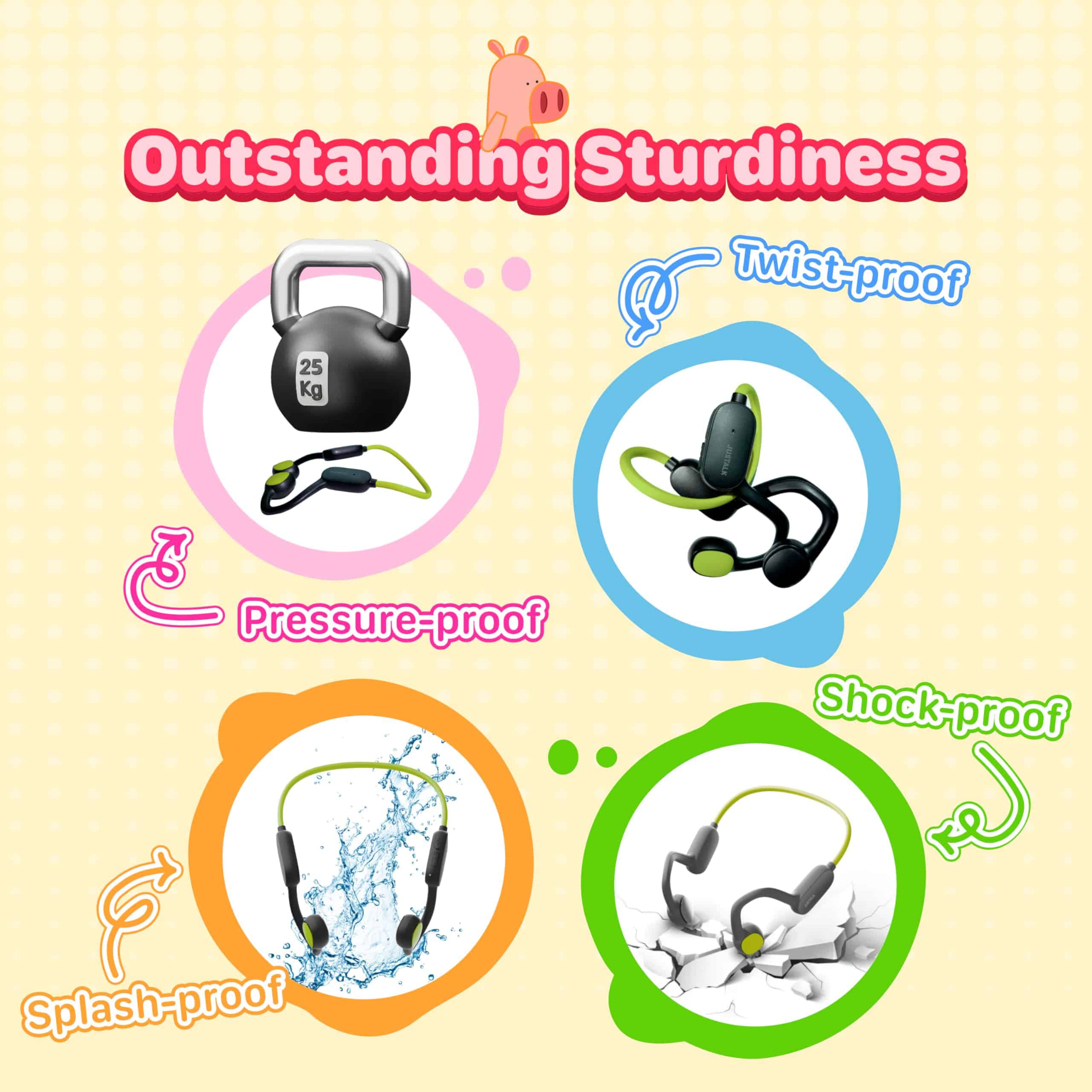 Audífonos inalámbricos JusTalk Kids Bluetooth, Auriculares - Imagen 5