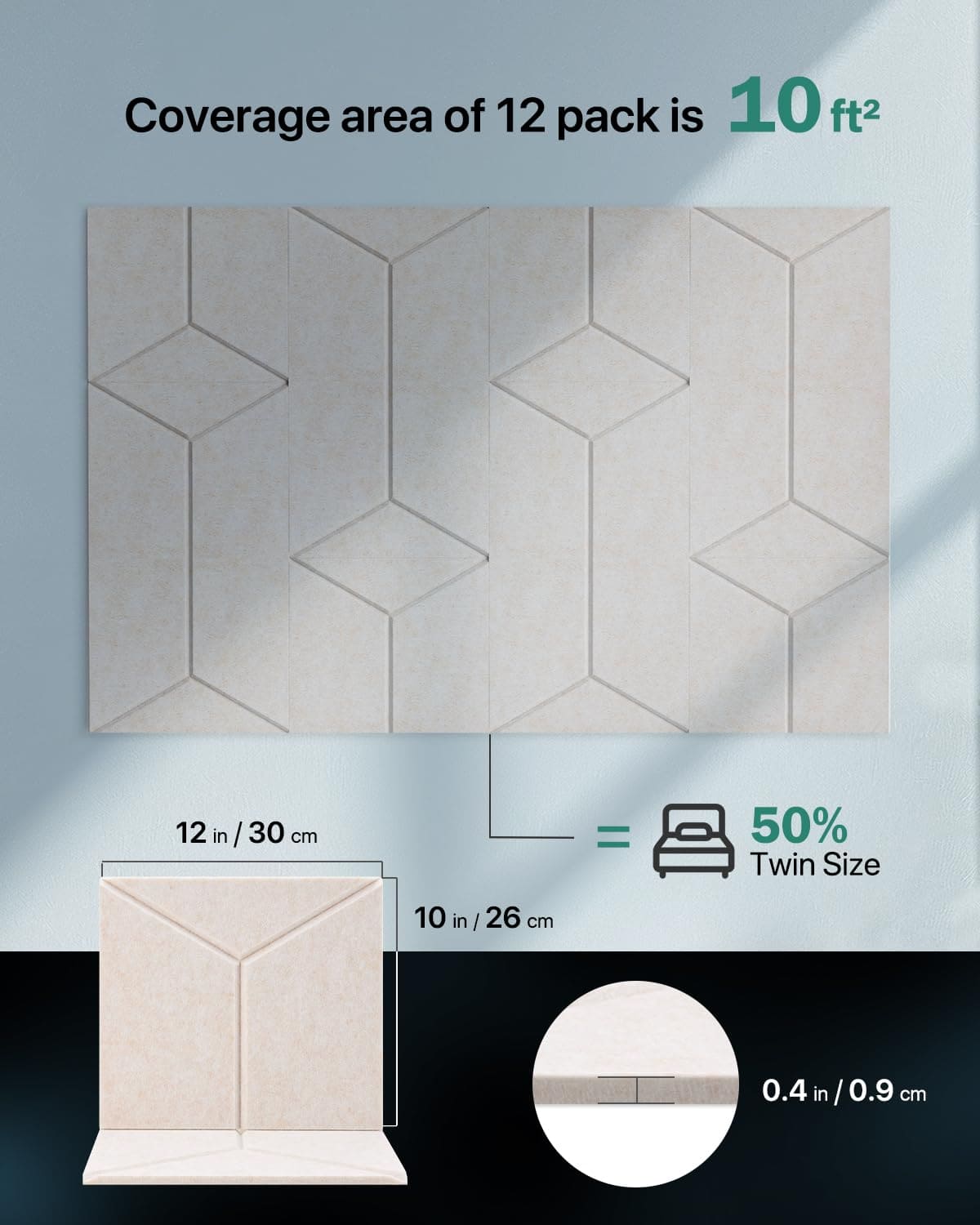 Paneles de Pared Insonorizantes -Beige - Imagen 5