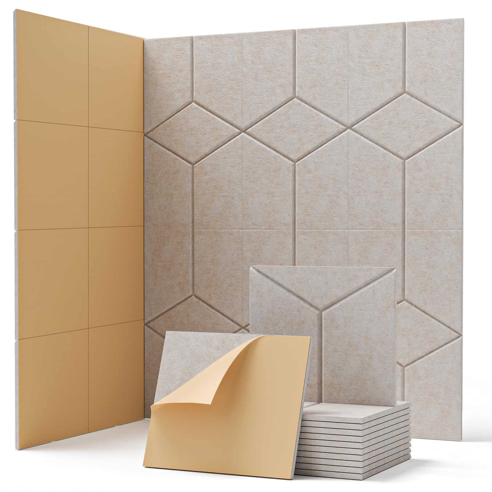 Paneles de Pared Insonorizantes -Beige