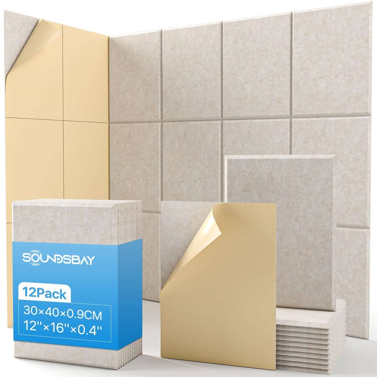 Paneles Acústicos 12 Paquete Paneles Insonorizantes para
