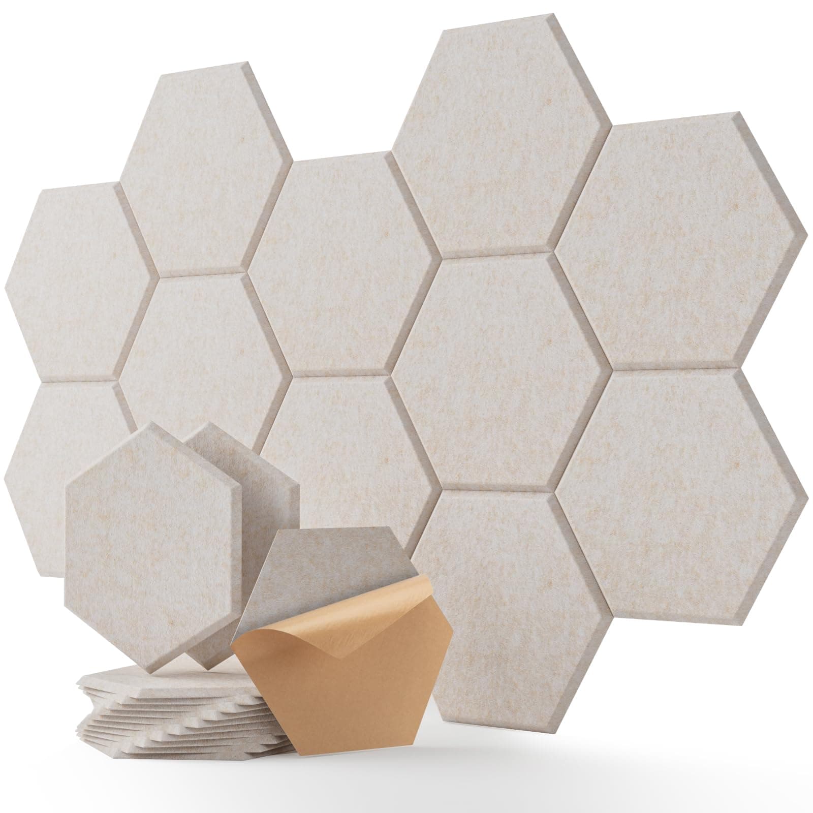 Paneles Acústicos Soundsbay, Pack de 12 Paneles Hexagonales