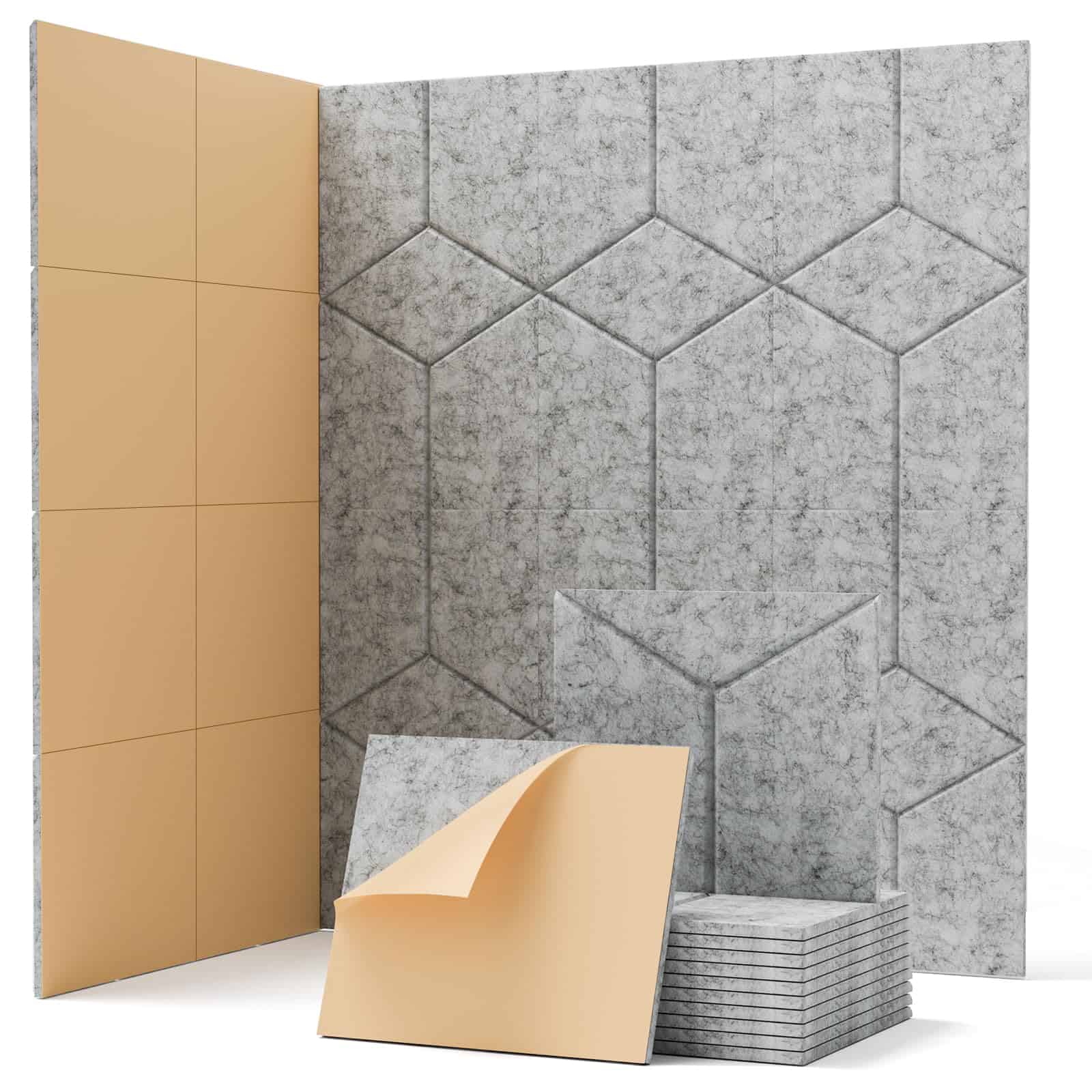 Paneles de Pared Insonorizantes -Gris