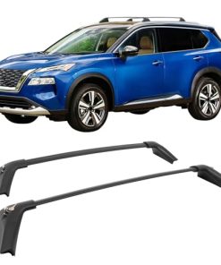 Barras transversales de techo con cerradura -Negro