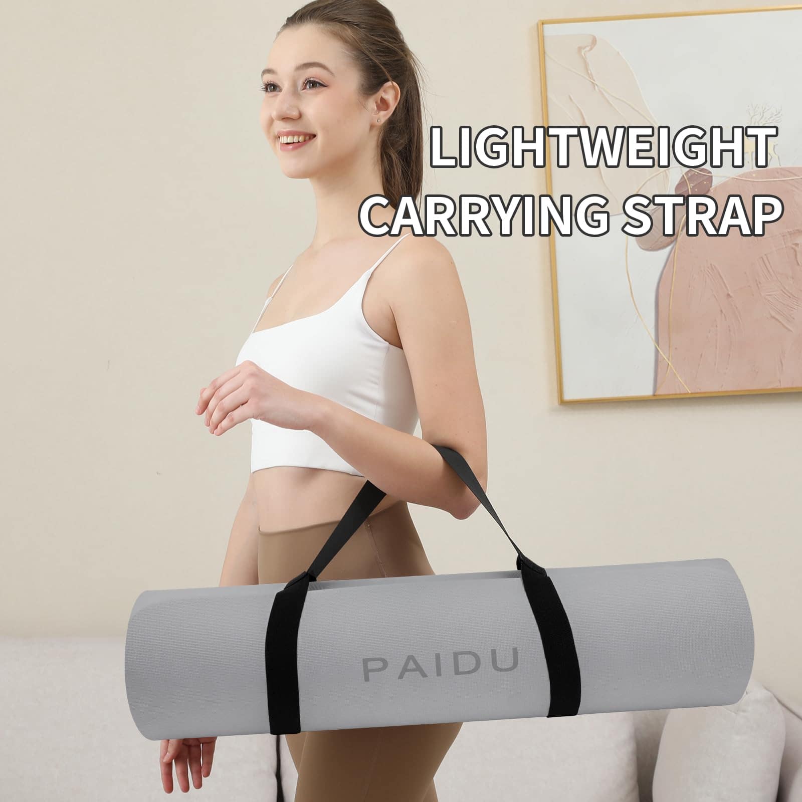 Tapete de Yoga antideslizante y anti desgarro, extra grueso - Imagen 8