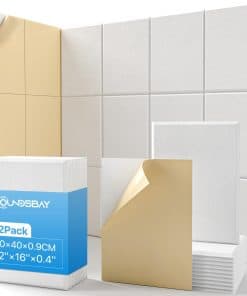 Paneles Acústicos Pack de 12 Paneles -Blanco