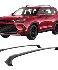 Barras transversales de techo con cerradura -Negro