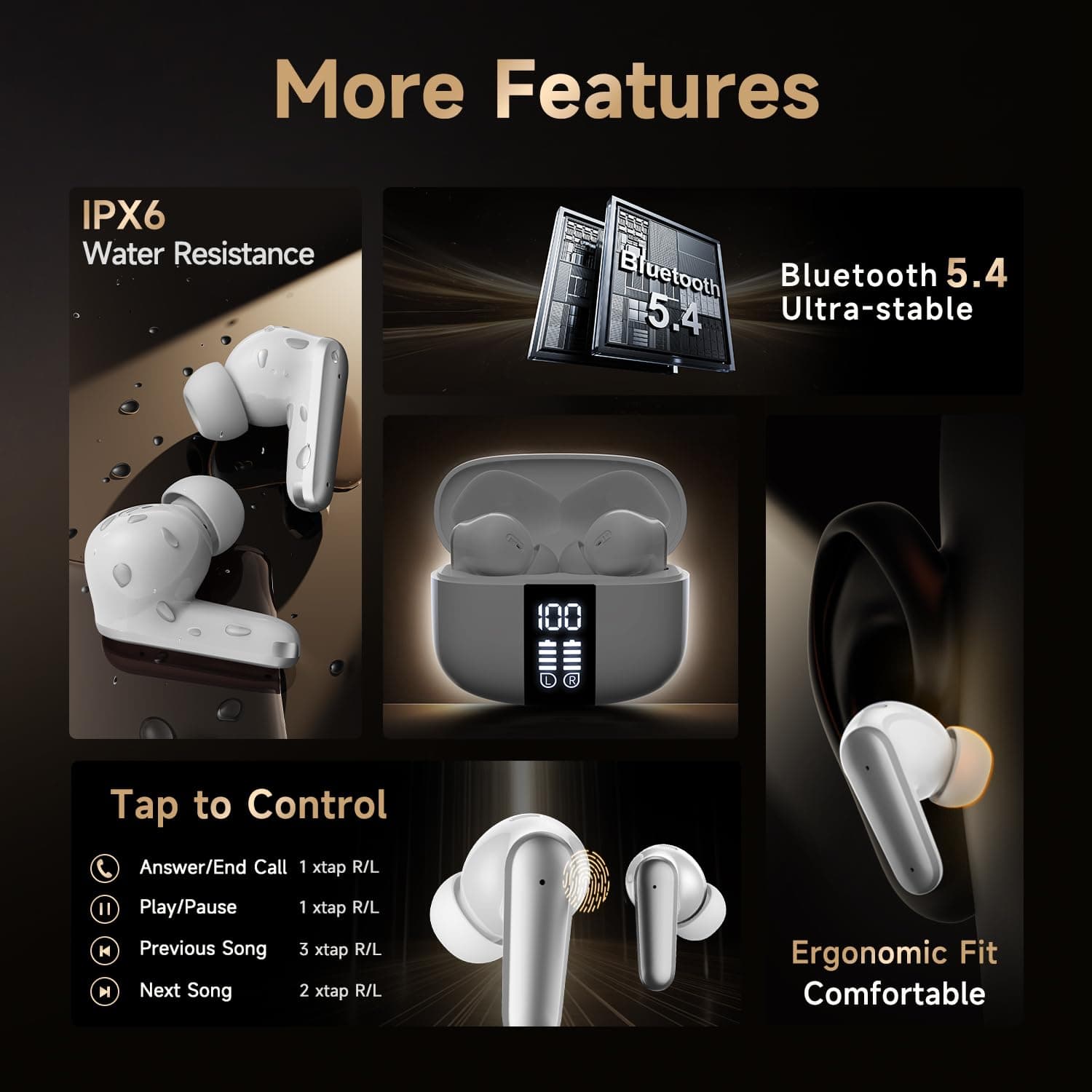 Auriculares inalámbricos de calidad de -Blanco - Imagen 7