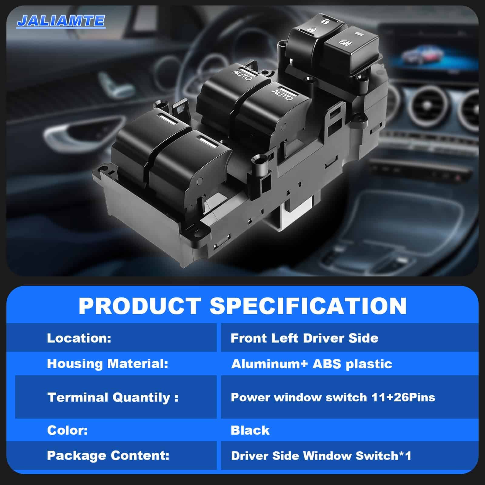 JALIAMTE 35750-T2A-A01 Interruptor maestro de ventana, - Imagen 7