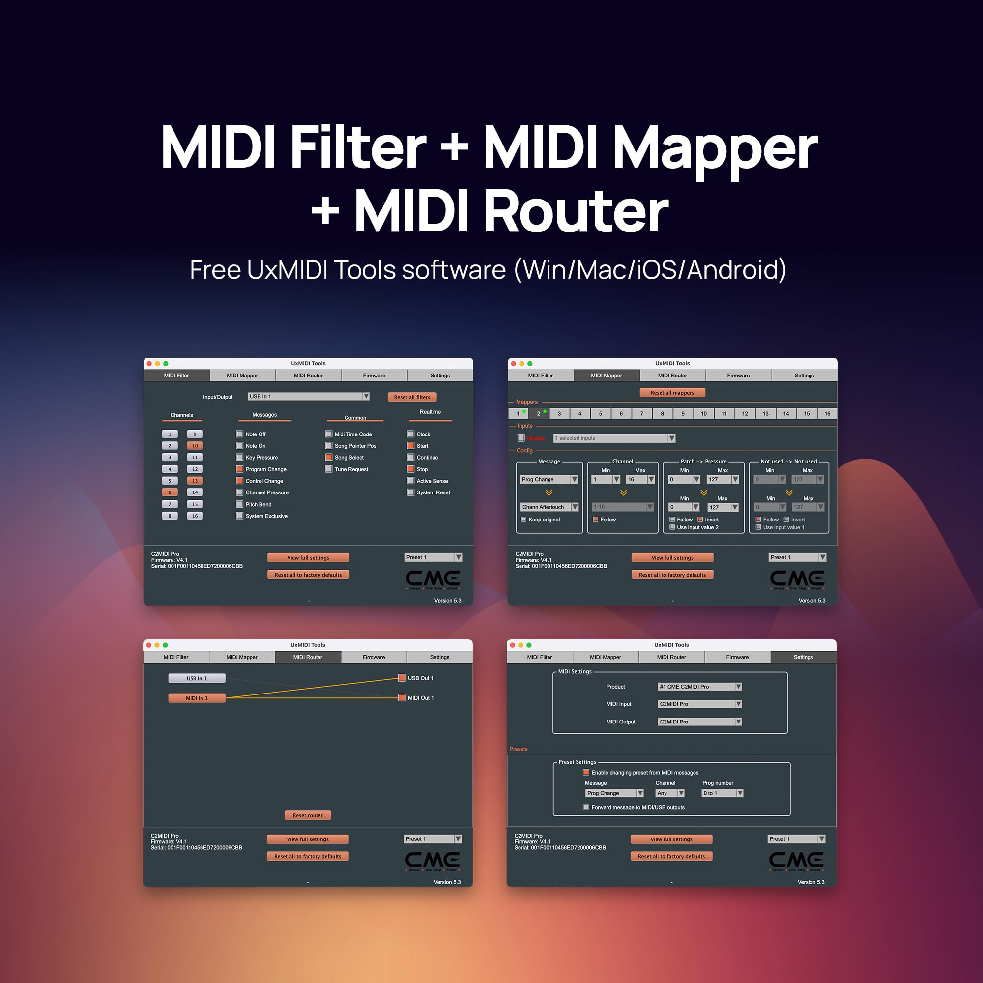 CME C2MIDI Pro - Cable MIDI USB-C de Doble Uso con Filtro, - Imagen 8