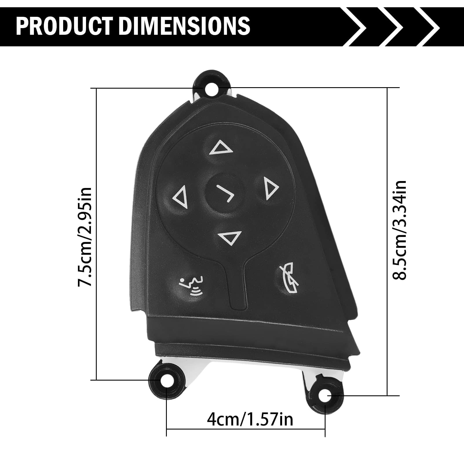 Interruptor de control de audio del volante compatible con - Imagen 7