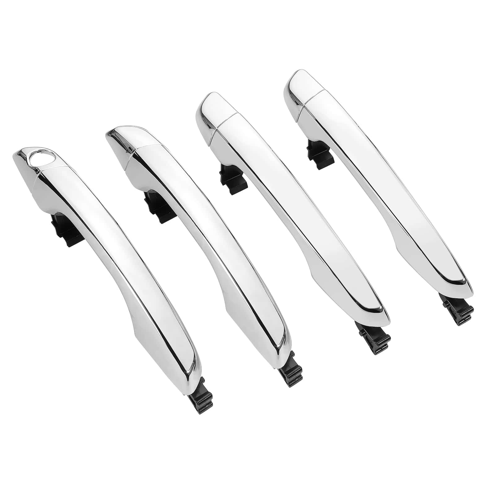 Juego de 4 manijas de puerta cromadas GNXFixt compatibles