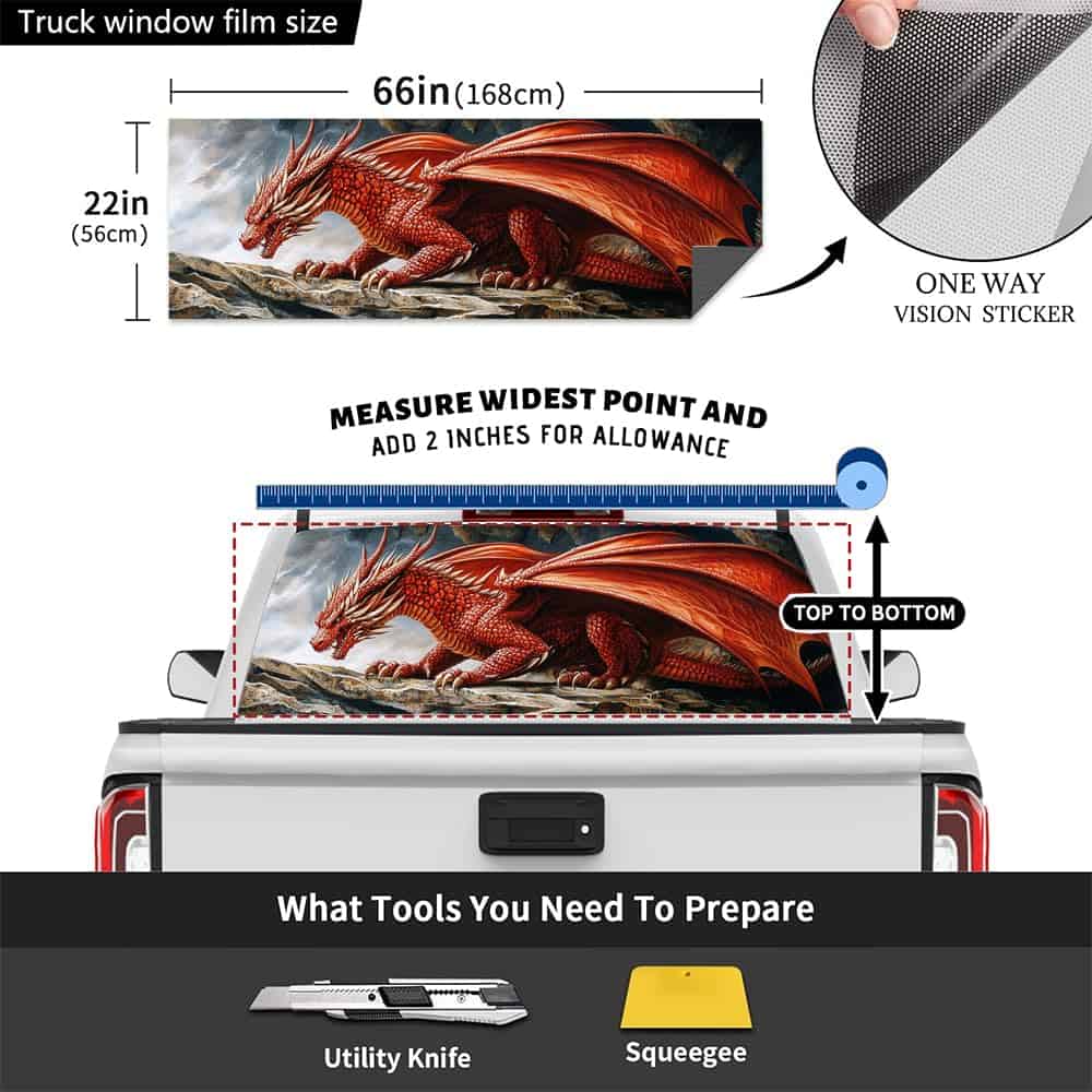 Calcomanías para camionetas Pickup de dragón misterioso, - Imagen 7