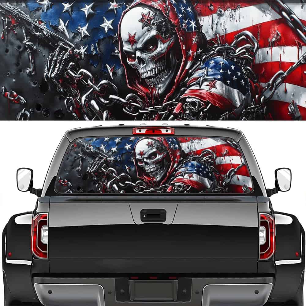 Calcomanía de Vinilo Perforada para -Estilo Americano de Crá