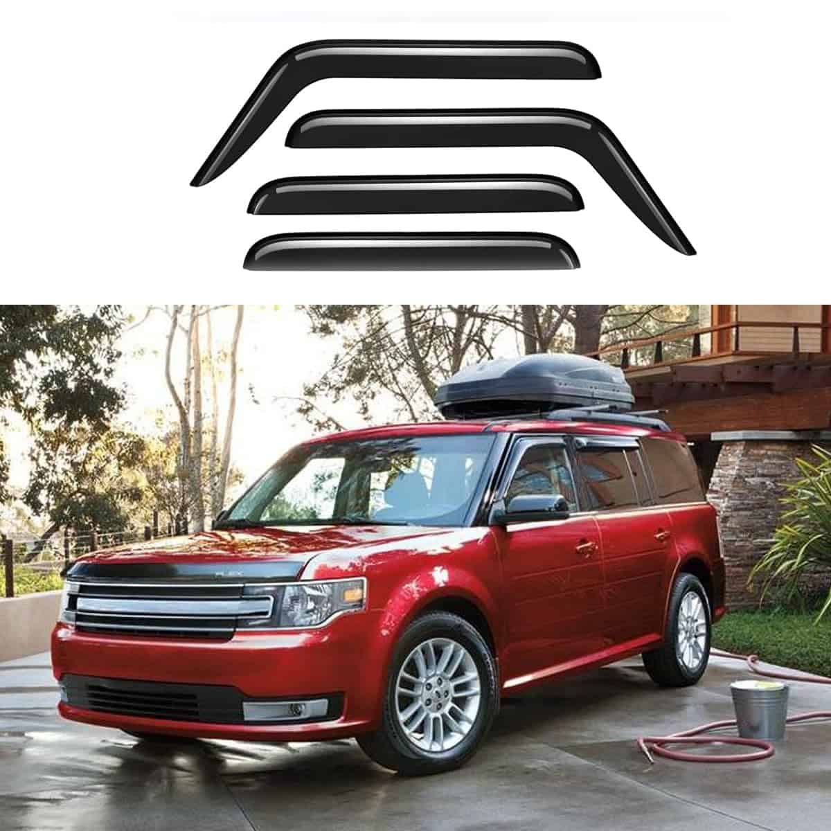 CITYHOT Original 4pcs Deflectores de Vientos para Ventanas