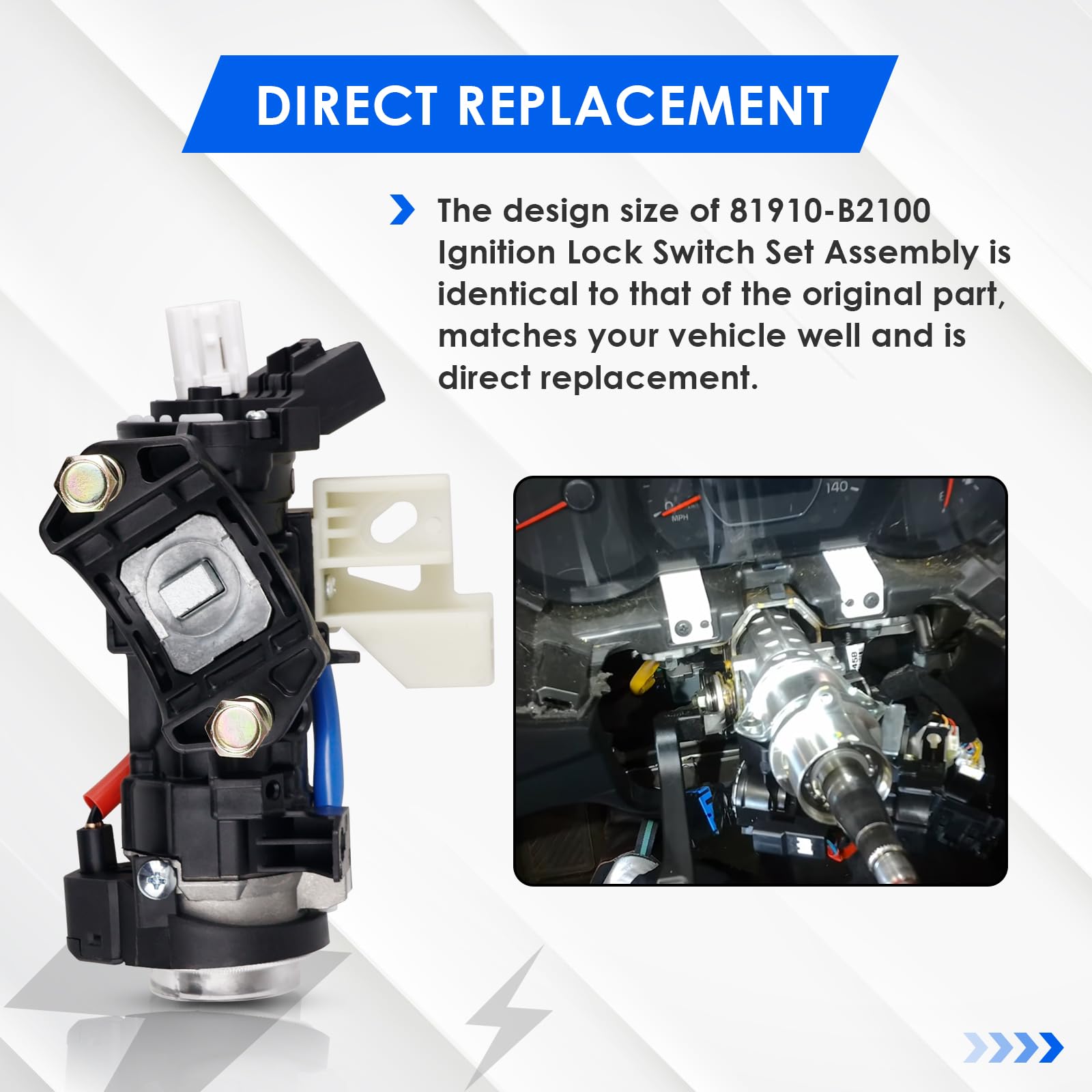 81910-B2100 Conjunto de Cerradura de Encendido con 2 Llaves - Imagen 5