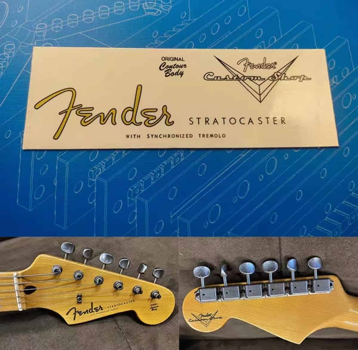Calcomanía de Transferencia de Agua con Logo para Guitarra