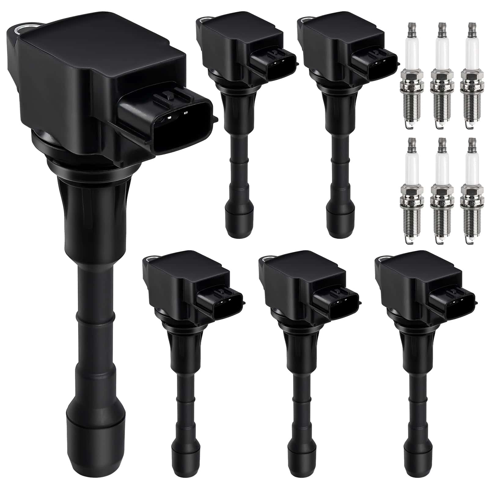 Conjunto de 6 Bobinas de Encendido y Bujías Ajuste para