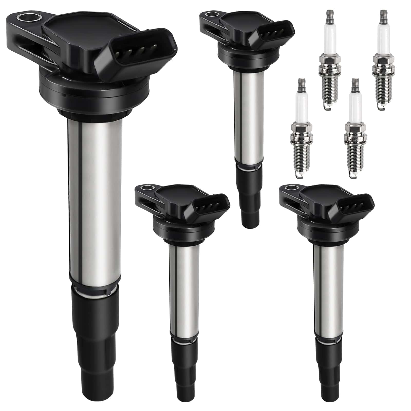 Conjunto de 4 Bobinas de Encendido y Bujía para Toyota