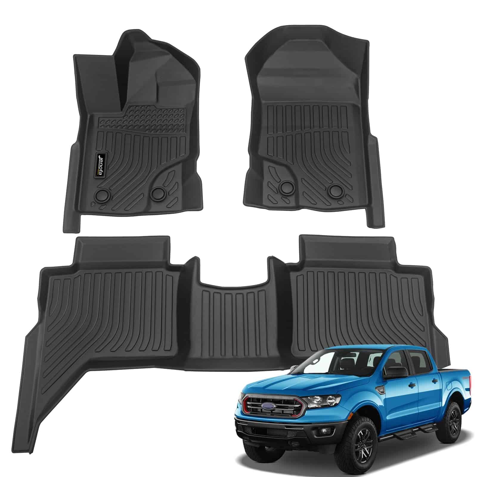 Tapetes para piso Jenofa para Ford Ranger Supercrew
