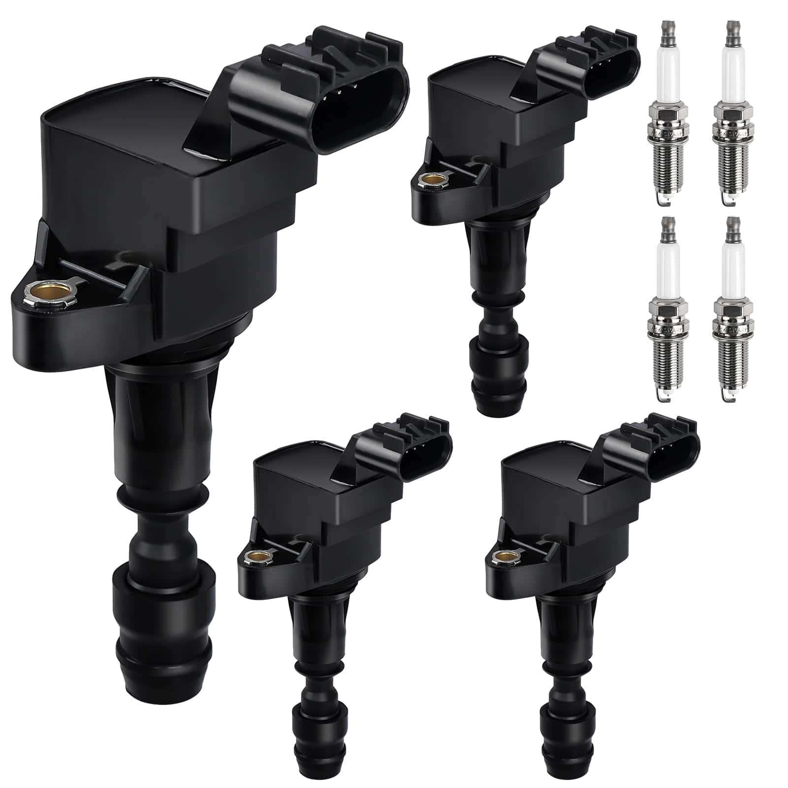 Conjunto de 4 bobinas de encendido y bujías para Chevy