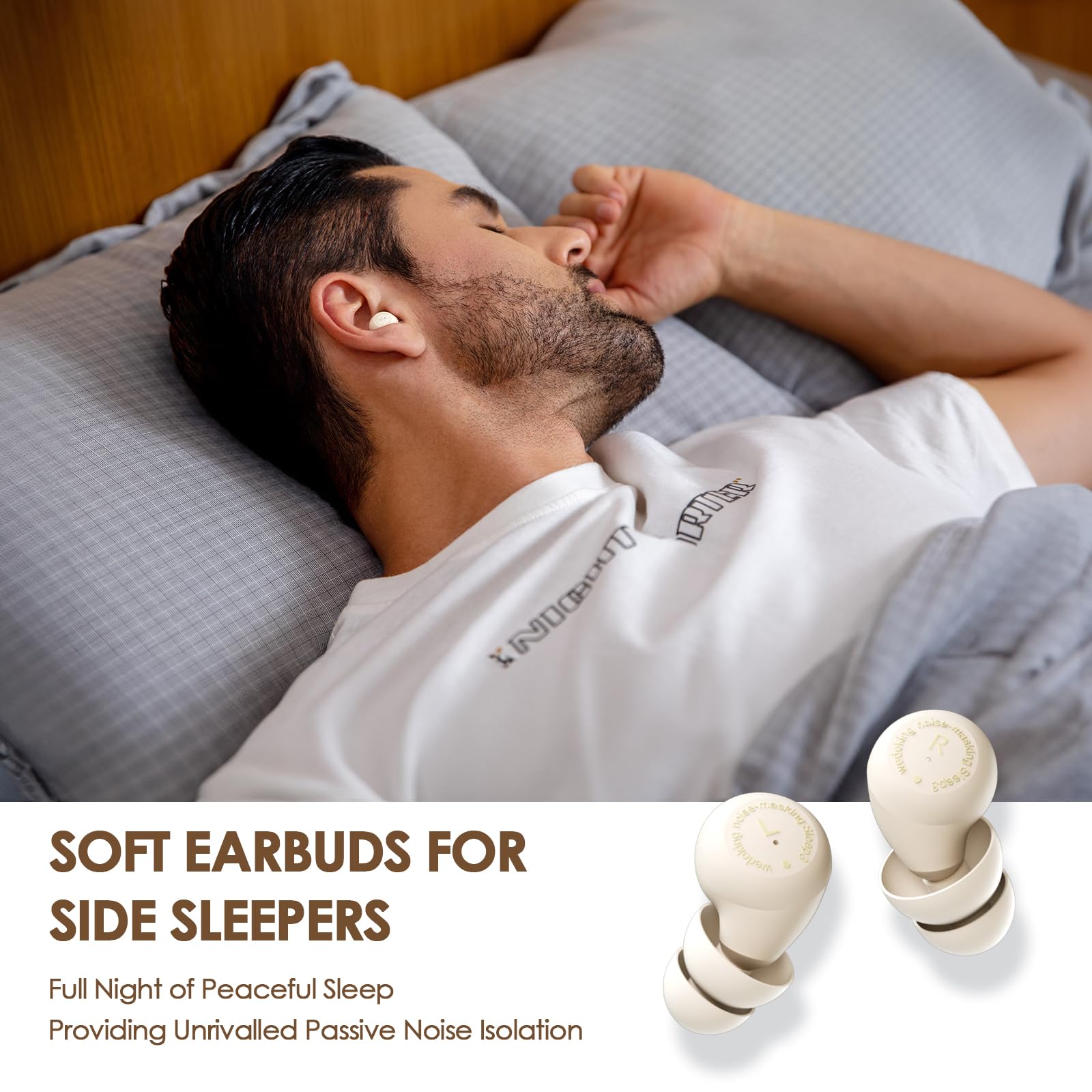 wedoking Comfortable Sleep Earbuds APP Control Noise - Imagen 3