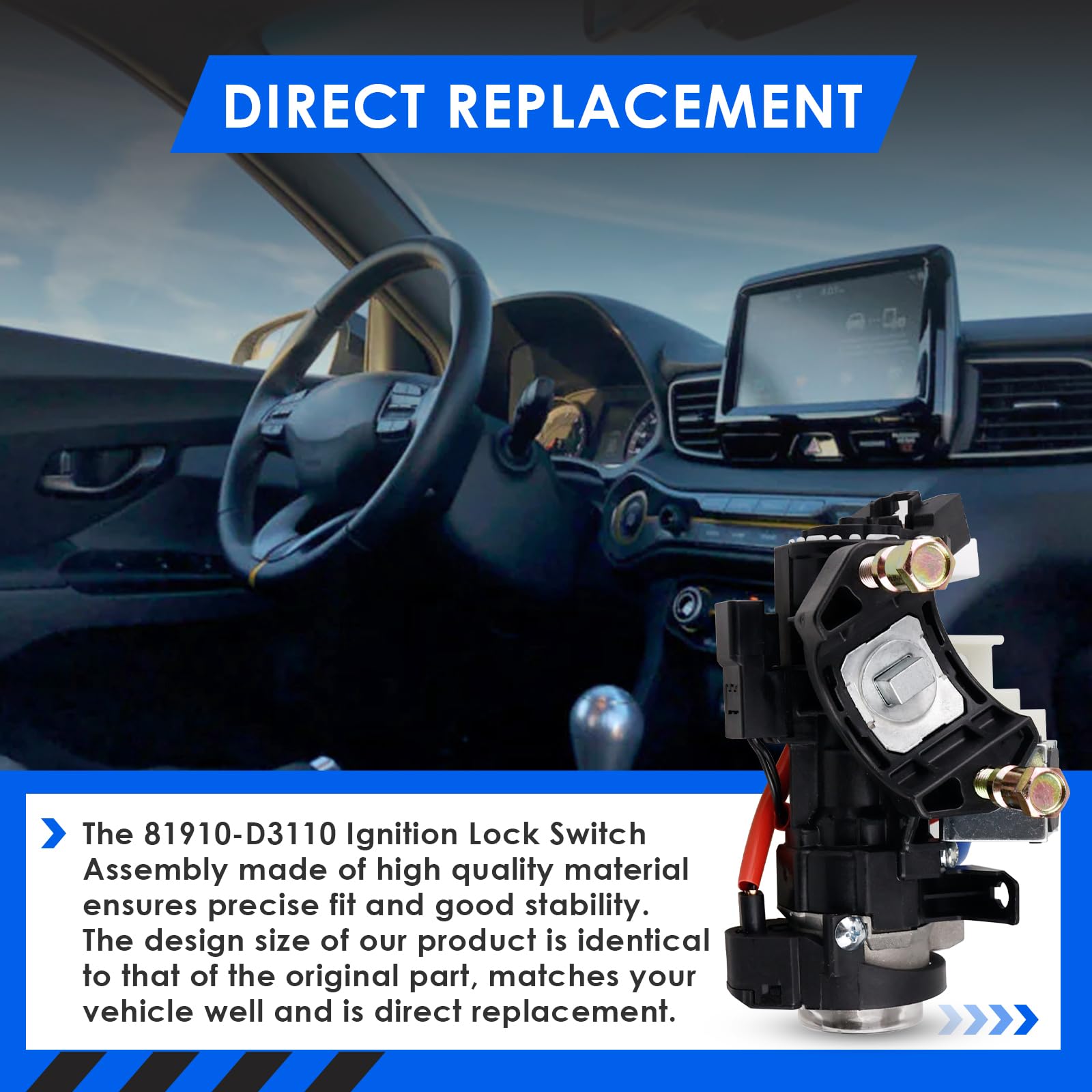 81910-D3110 Conjunto de Bloqueo de Encendido con 2 Llaves, - Imagen 5