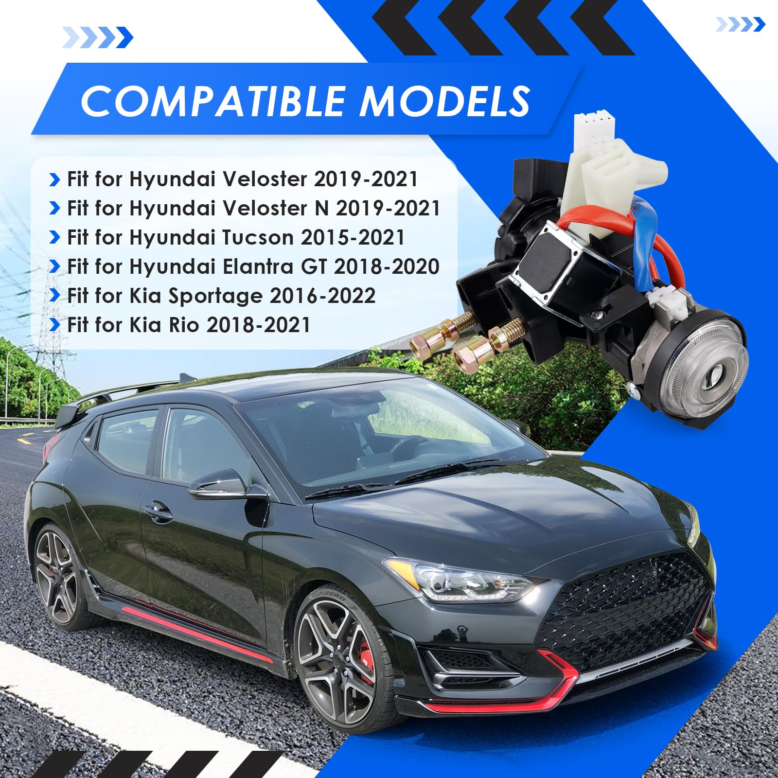 81910-D3110 Conjunto de Bloqueo de Encendido con 2 Llaves, - Imagen 4