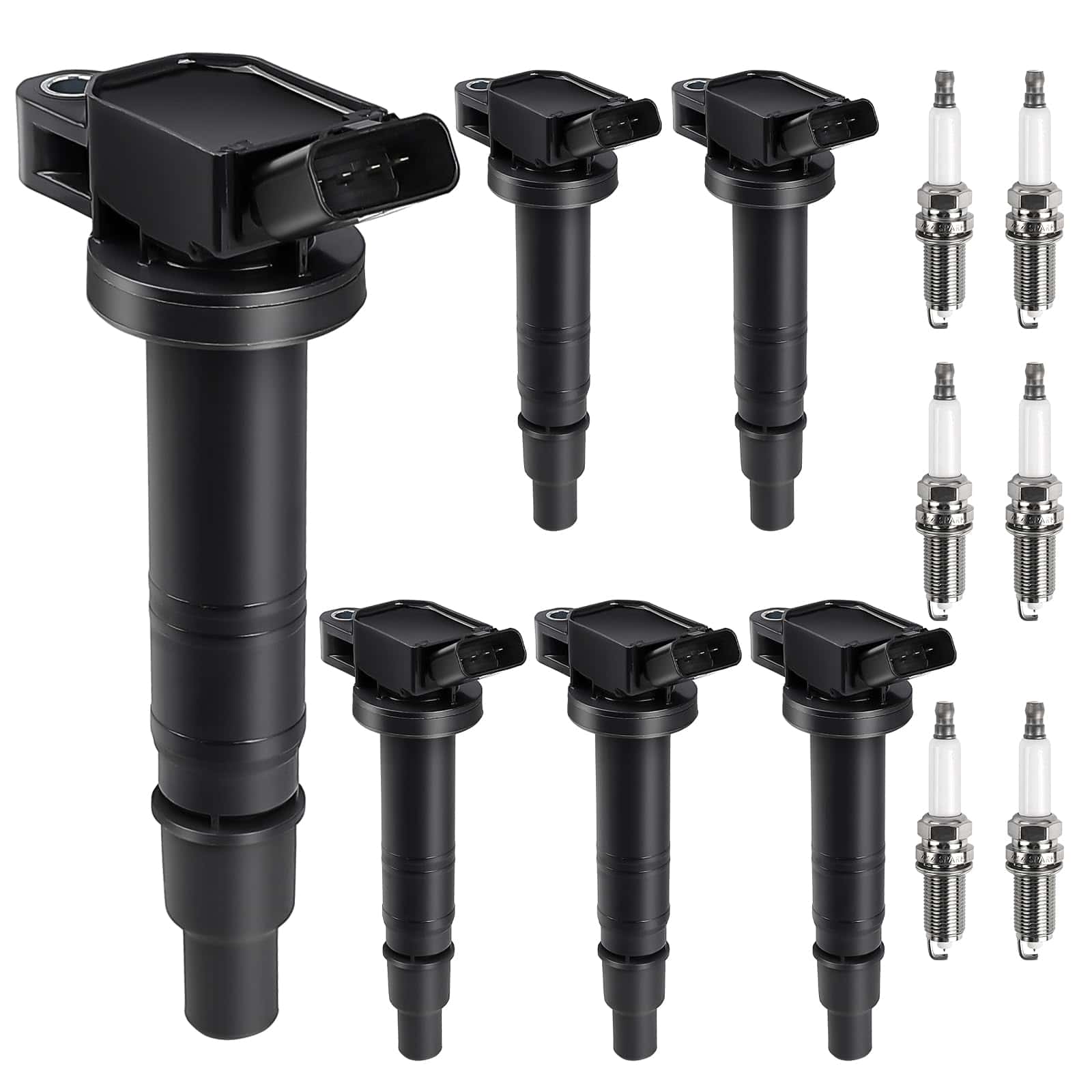 Conjunto de 6 Bobinas de Encendido y Bujía para Toyota